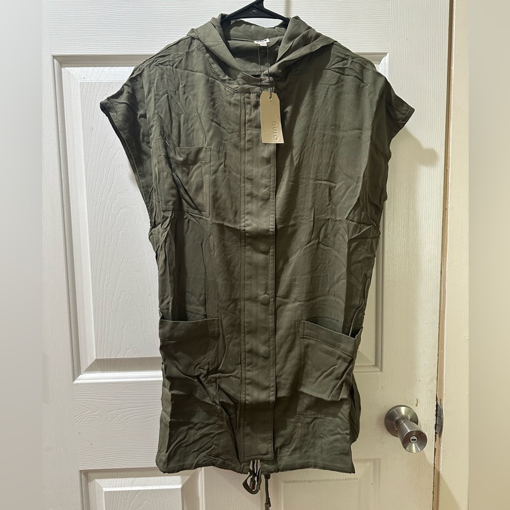 UNIQ Olive Green Hooded Blouse